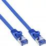 InLine plochý patch kábel, U/FTP, Cat.6A, modrý, 0,5 m