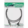 InLine Micro-USB 2.0 kábel USB Type-A konektor samec / Micro-B konektor samec, zahnutý, čierny, 1 m