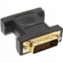 InLine DVI-D adaptér DVI-I 24+5 konektor samica / DVI-D 24+1 konektor samec, pozlátený