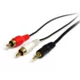 StarTech.com 0,92 m stereo audio kábel – 3,5 mm jack konektor samec na 2x RCA konektor samec