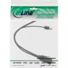 InLine konvertorový kábel HDMI konektor samec na DisplayPort konektor samica, 4K, čierno-zlatý, 0,3 m