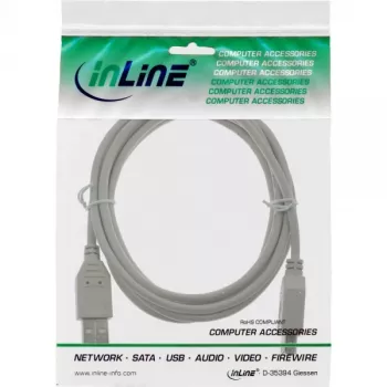 USB 2.0 predlžovací kábel Type-A konektor samec/samica InLine 34633 béžový 0,3 m