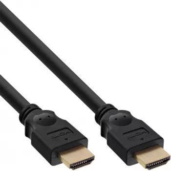 InLine HDMI kábel, High Speed HDMI kábel, M/M, čierny, pozlátené kontakty, 20 m