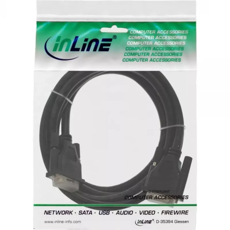 InLine DVI-D kábel 24+1 konektor samec/konektor samec Dual Link 5 m