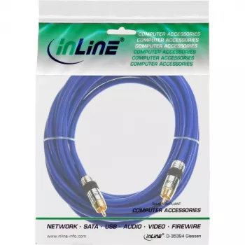 InLine Premium RCA audiokábel 1x RCA konektor samec / konektor samec pozlátený 3 m