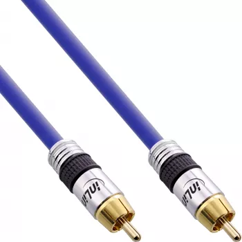InLine Premium RCA audiokábel 1x RCA konektor samec / konektor samec pozlátený 5 m