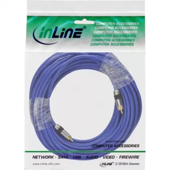 InLine Premium RCA audiokábel 1x RCA konektor samec / konektor samec pozlátený 15 m