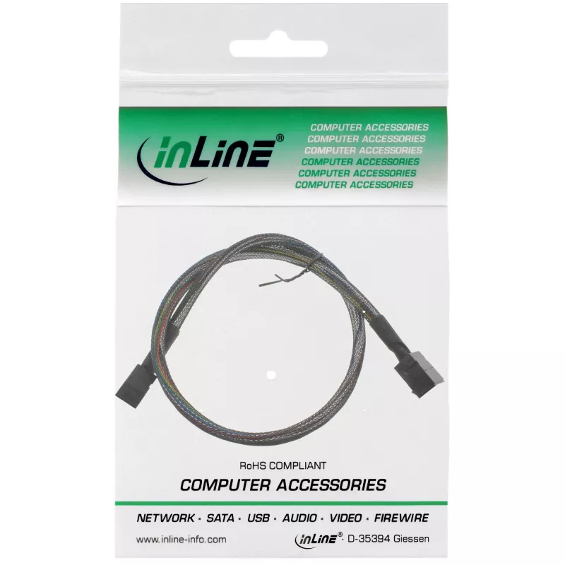 InLine Mini SAS HD kábel SFF-8643 na SFF-8643 so Sideband 1 m