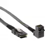 InLine Mini SAS HD kábel SFF-8643 zahnutý na SFF-8087 so Sideband 1 m