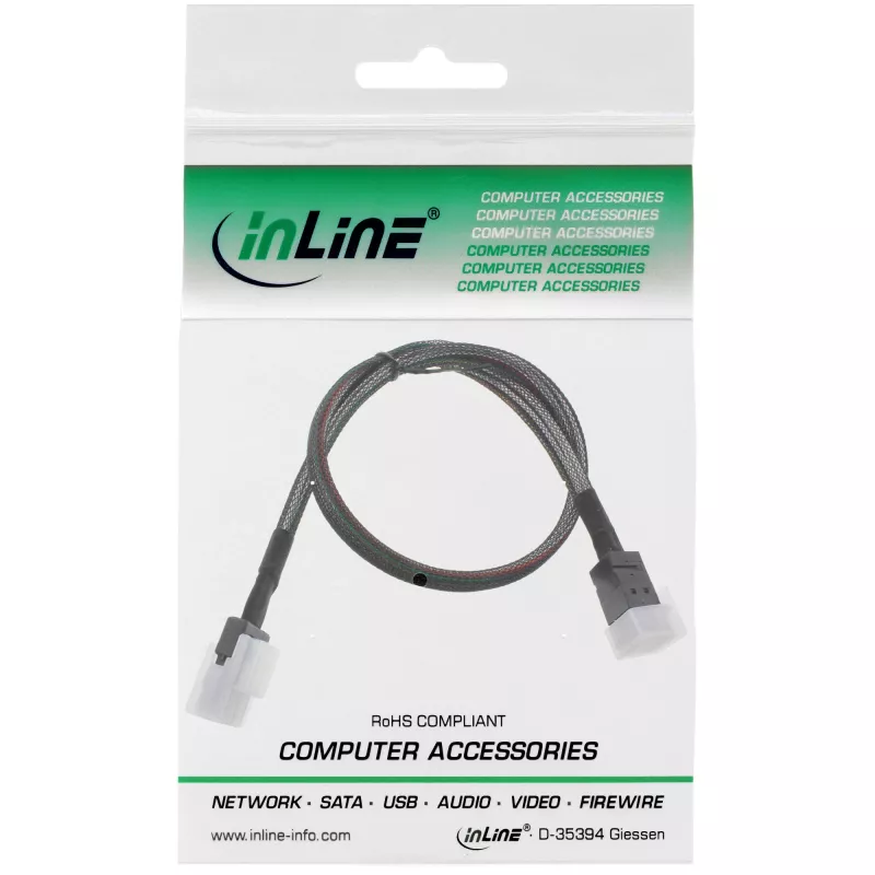 InLine Mini SAS HD kábel SFF-8643 na SFF-8087 so Sideband 1 m