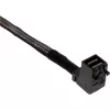 InLine Mini SAS HD kábel, SFF-8643 zahnutý na 4x SFF-8482 + napájanie, 1 m
