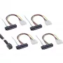 InLine Mini SAS HD kábel SFF-8643 na 4x SFF-8482 + napájanie 1 m