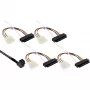 InLine Mini SAS HD kábel, SFF-8643 zahnutý na 4x SFF-8482 + napájanie, 0,5 m