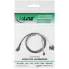 InLine Mini SAS HD kábel SFF-8643 zahnutý na 4x SATA + Sideband 0,5 m