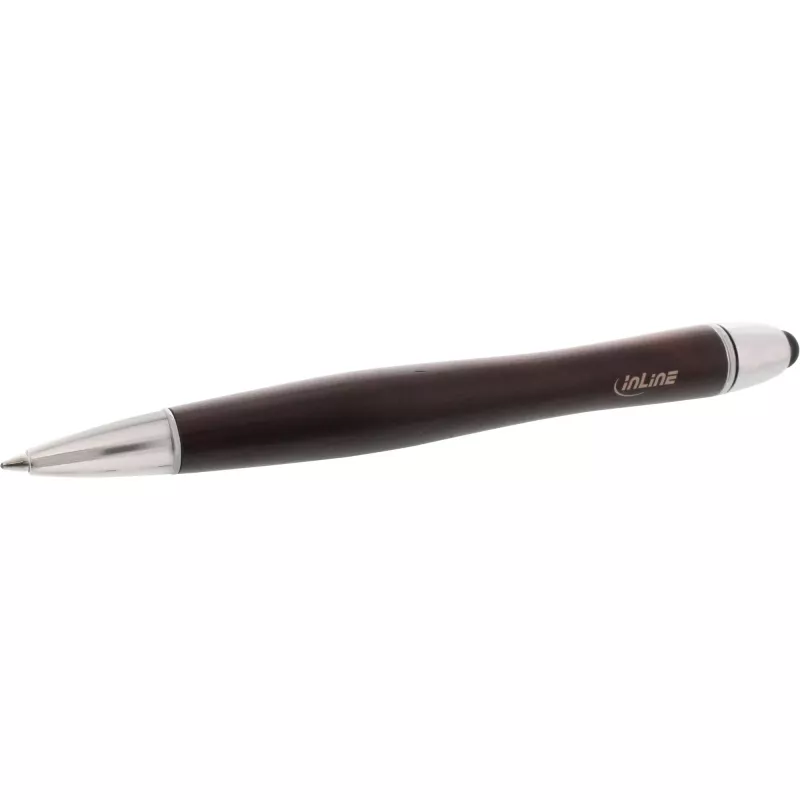 InLine woodpen, stylus na touchpad + guľôčkové pero, orech/kov
