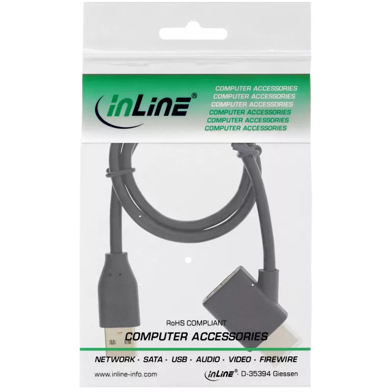 InLine HDMI adaptér M/M s USB-A napájacím injektorom 0,5 m