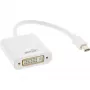 InLine Mini DisplayPort konektor samec / DVI-D 24+1 adaptér konektor samica biely, 0,15m