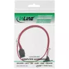 InLine SATA 6Gb/s kábel so zaistením, zahnutý, 0,5m