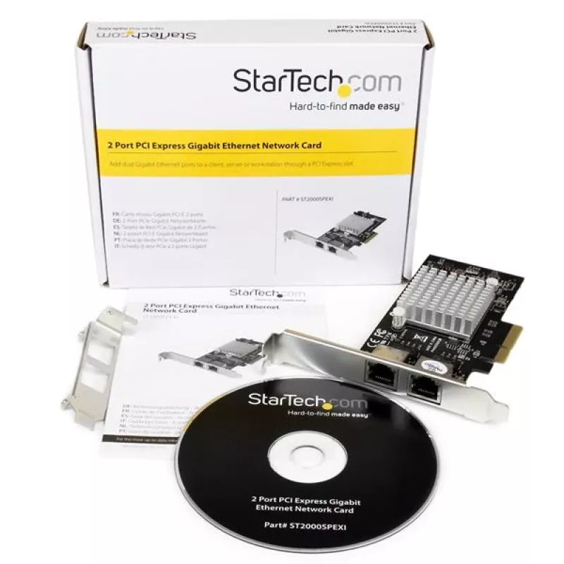 StarTech.com Dual-Port PCI Express (PCIe x4) Gigabit Ethernet serverový adaptér sieťová karta – Intel i350 NIC