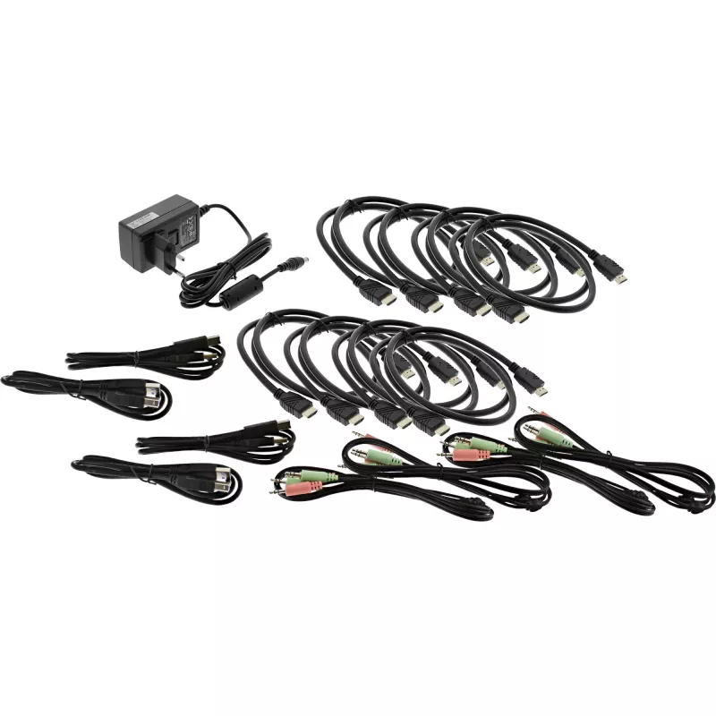 KVM desktop switch InLine 62654I 4-portový dual-monitor HDMI 4K USB 3.0 audio