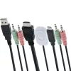 InLine KVM switch, 2-portový, USB-C + HDMI na HDMI, 4K, s audio, integr. kábel