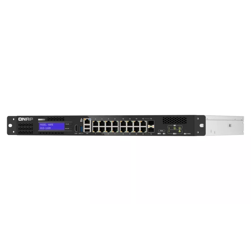 QNAP QGD-1600 Managed Gigabit Ethernet (10/100/1000) 1U čierna, sivá