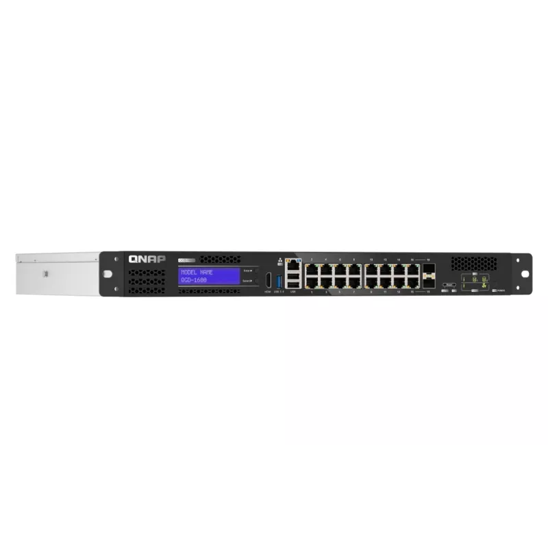 QNAP QGD-1600 Managed Gigabit Ethernet (10/100/1000) 1U čierna, sivá