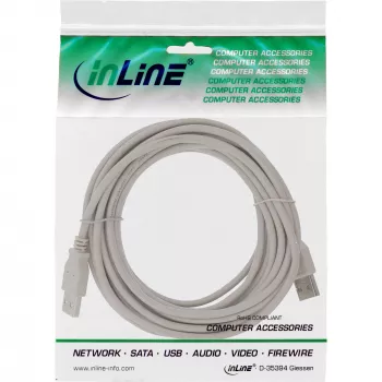 USB 2.0 kábel typ A samec / samec béžový 0,3 m InLine 34303H