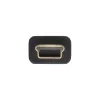 InLine USB 2.0 plochý kábel USB Type A samec / Mini-B samec 5-kolík čierny/zlatý 0,3m