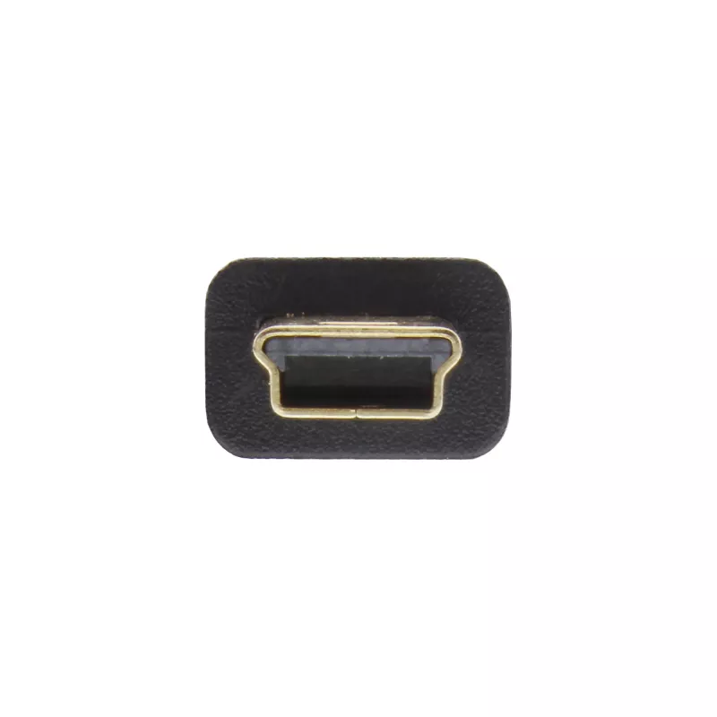 InLine USB 2.0 plochý kábel USB Type A samec / Mini-B samec 5-kolík čierny/zlatý 0,3m