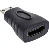 InLine HDMI adaptér, HDMI A samica / HDMI C samec, 4K/60Hz, pozlátený