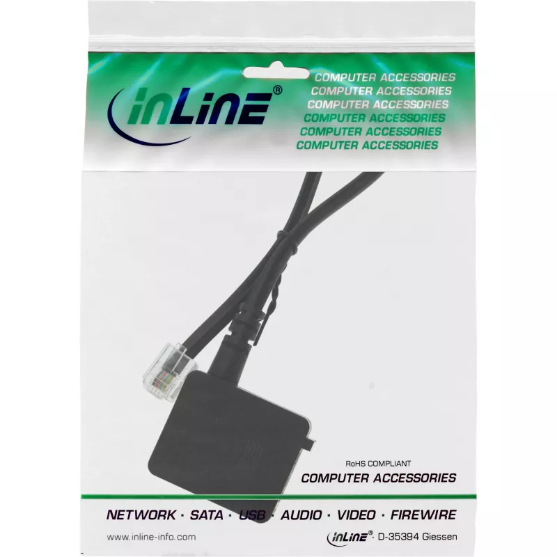 InLine TAE adaptérový kábel RJ11 6P4C samec na TAE-F samica nemecký 0,2 m