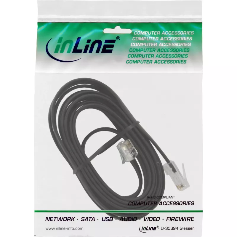 InLine modulárny kábel RJ45 8P6C na RJ12 6P6C samec / samec 3m