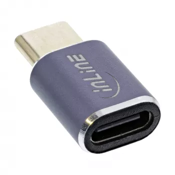 InLine USB4 adaptér USB-C konektor samec/samica hliník sivý 35900A