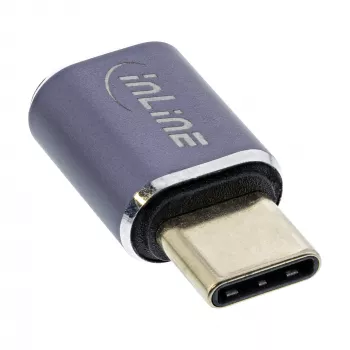 InLine USB4 adaptér USB-C konektor samec/samica hliník sivý 35900A