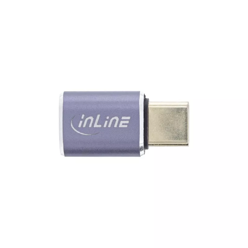 InLine USB4 adaptér USB-C konektor samec/samica hliník sivý 35900A