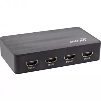 InLine HDMI switch, 3 porty, 4K2K@60Hz, HDCP 2.2