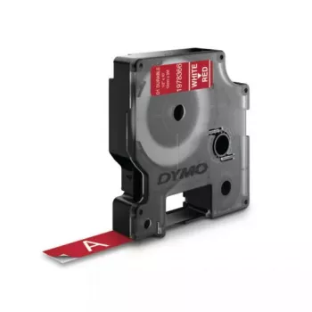 DYMO Authentic D1 Durable etikety | Čierna tlač na červenej páske | 12 mm x 3 m | páska na popisovanie pre tlačiarne etikiet LabelManager