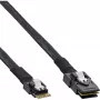 InLine tenký SAS kábel InLine 27645B SFF-8654 na Mini SAS SFF-8087 12 Gb/s 1 m