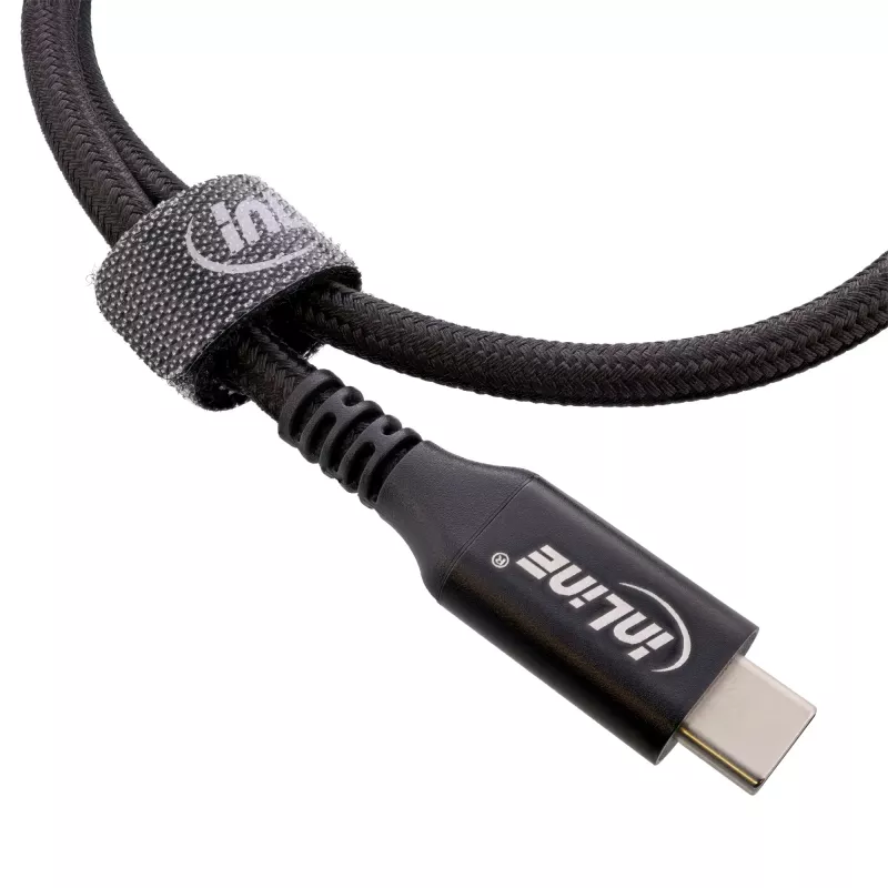 Suchý zips káblová spona InLine 12×150 mm, 10 kusov, čierna