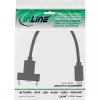 InLine USB 3.2 Gen.2 C konektor samec / konektor samica s prírubovým káblom, čierny, 0,20 m