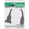 InLine DisplayPort konektor samec na konektor samica s prírubovým káblom 0,2 m, čierny