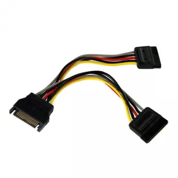 StarTech.com 15 cm SATA napájací Y rozbočovací kábel adaptér - M/F
