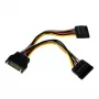 StarTech.com 15 cm SATA napájací Y rozbočovací kábel adaptér - M/F