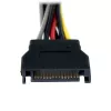 StarTech.com 15 cm SATA napájací Y rozbočovací kábel adaptér - M/F