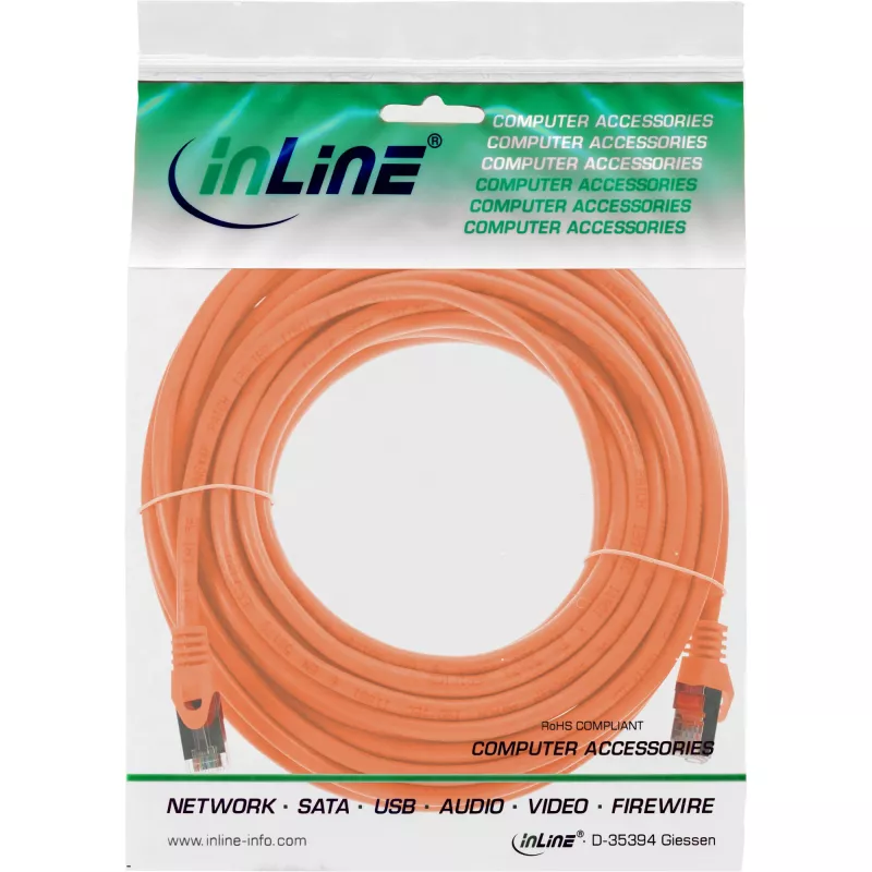 InLine patch kábel SF/UTP Cat.5e oranžový 7,5 m