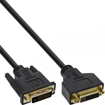 InLine DVI-D kábel Premium 24+1 samec na samicu Dual Link pozlátený 2 m