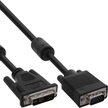 InLine DVI-A kábel 12+5 samec / 15-pinový HD samec VGA 5 m