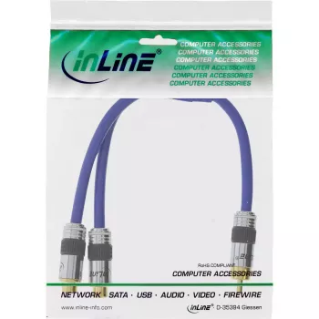 InLine RCA Y-kábel Premium 1x RCA samec / 2x RCA samica 0,25 m