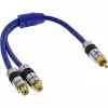 InLine RCA Y-kábel Premium 1x RCA samec / 2x RCA samica 0,25 m